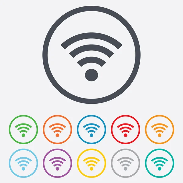 Wifi-Zeichen. Wlan-Symbol. Drahtloses Netzwerk. — Stockvektor