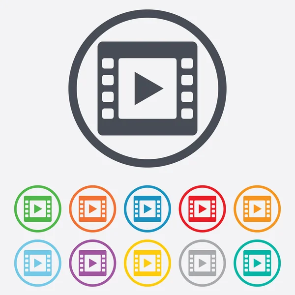 Video sign icon. Video frame symbol. — Stock Vector