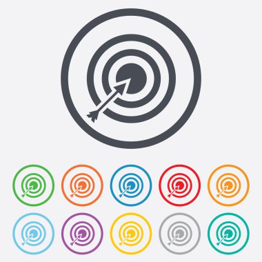 hedef hedef işareti simgesi. dart tahtası sembolü.