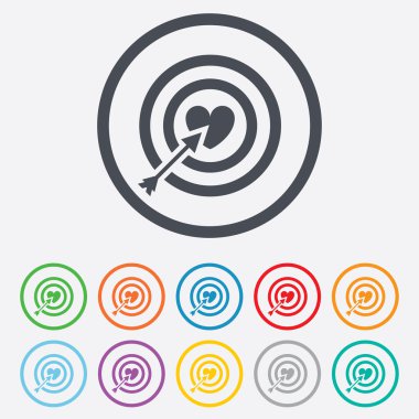 hedef hedef işareti simgesi. dart tahtası sembolü.