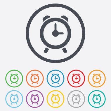 çalar saat işareti simgesi. Alarm sembolü kadar uyan.