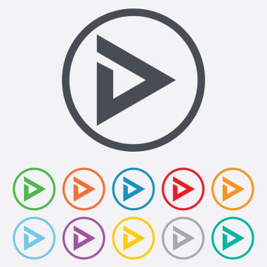 ok işareti simgesi. En yakın düğme. Gezinti simgesi