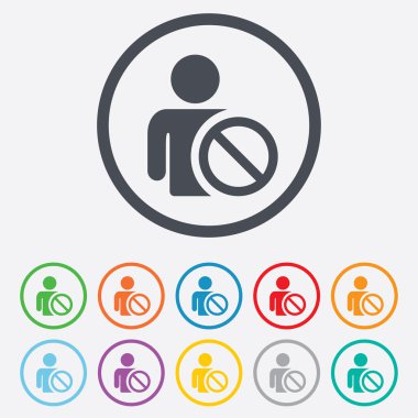 Kara işareti simgesi. Kullanıcı simgesi izin verilmiyor.