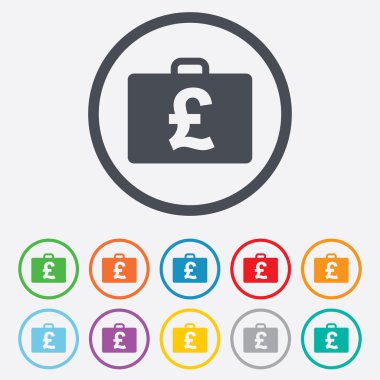 kilo gbp işareti ile durum. Evrak Çantası'nı düğmesi.