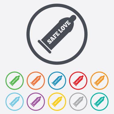 Prezervatif güvenli seks işareti simgesi. bariyer doğum kontrol