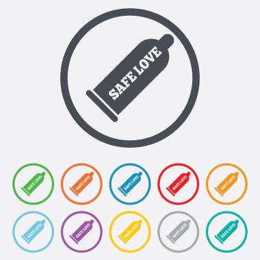 Prezervatif güvenli seks işareti simgesi. bariyer doğum kontrol