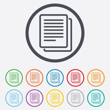 kopya dosya işareti simgesi. Yinelenen belge simgesi.