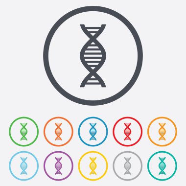 DNA işareti simgesi. Deoksiribonükleik asit sembolü.