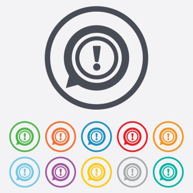 ünlem işareti simgesi. dikkat simgesi.