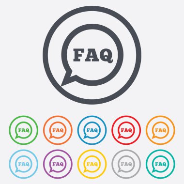 SSS bilgi işareti simgesi. Yardım simgesi.