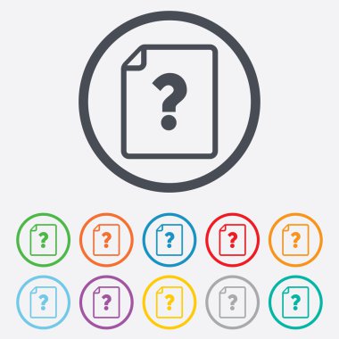 파일 문서 도움말 아이콘입니다. 물음표 기호.