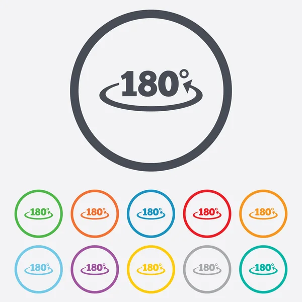 Winkel 180 Grad Zeichen Symbol. Mathematisches Symbol der Geometrie — Stockvektor