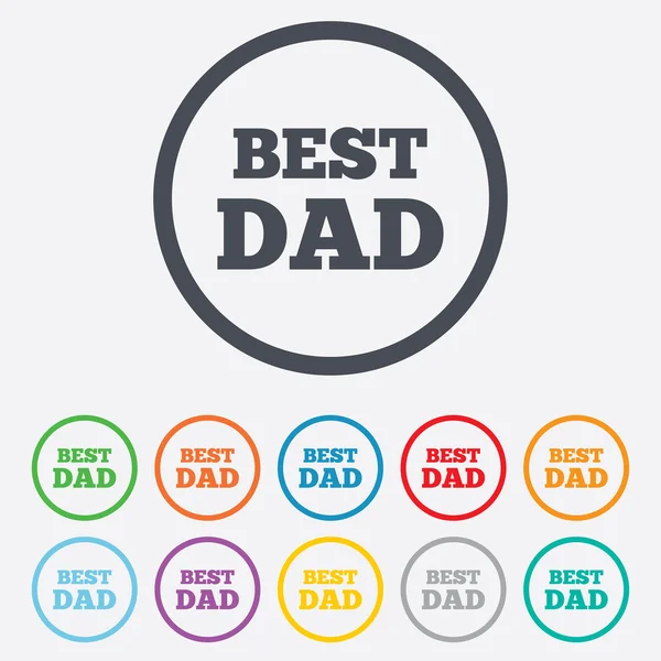 Best father sign icon. Award symbol. — Stock Vector