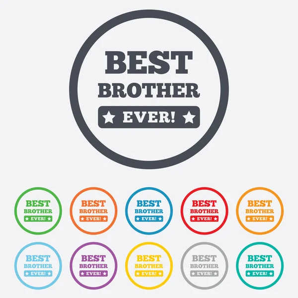 Beste broer ondertekenen ooit pictogram. Award symbool. — Stockvector