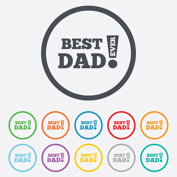 Best father ever sign icon. Award symbol. — Stock Vector