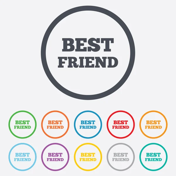 Best friend sign icon. Award symbol. — Stock Vector