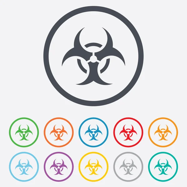 Ikona podepsat Biohazard. symbol nebezpečnosti. — Stockový vektor