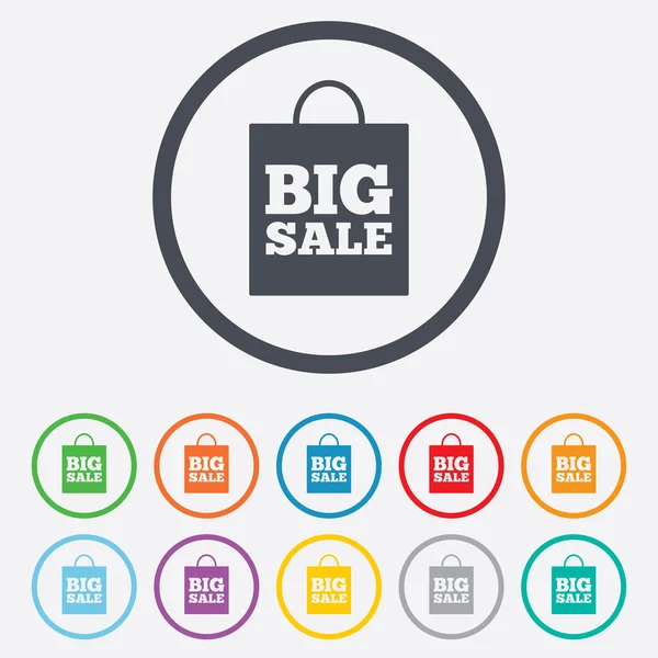 Big sale bag sign icon. Special offer symbol. — Stock Vector