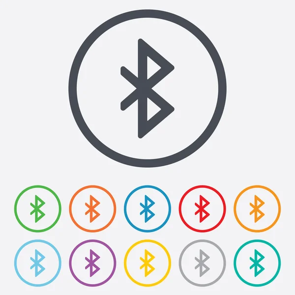 Bluetooth teken pictogram. mobiele netwerk symbool. — Stockvector