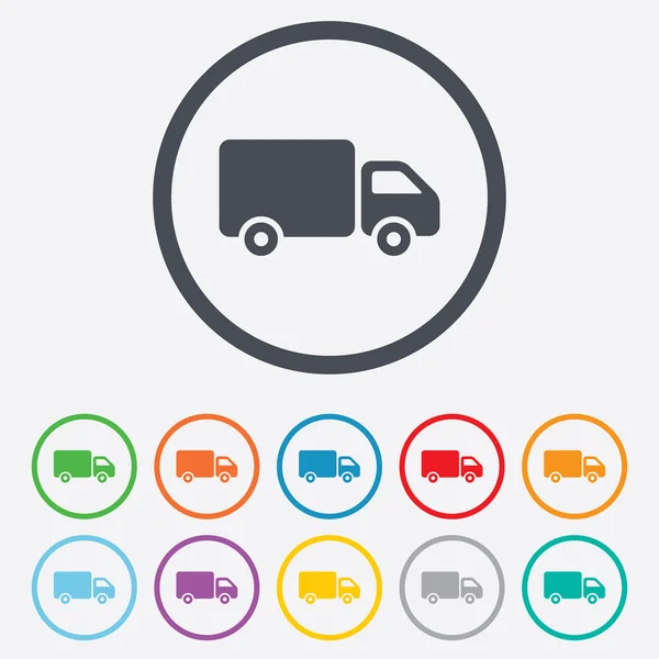 Delivery truck sign icon. Cargo van symbol. — Stock Vector