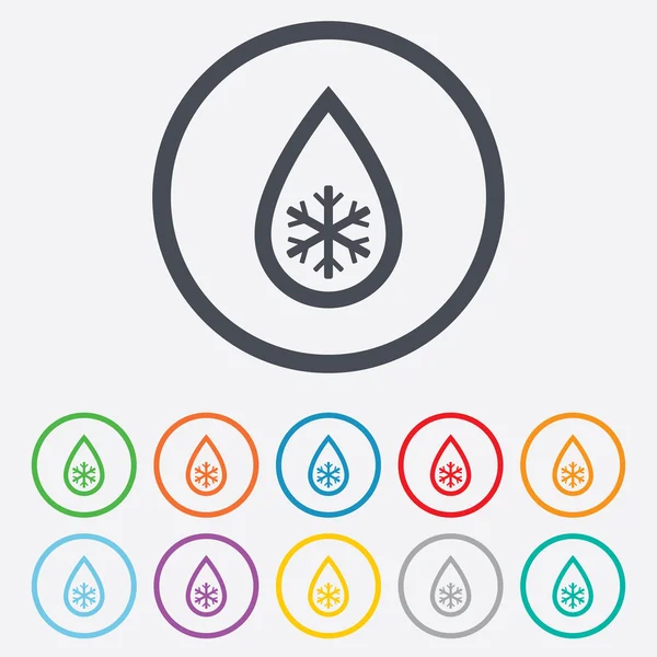 Ontdooiings teken pictogram. uit ijs water symbool. — Stockvector