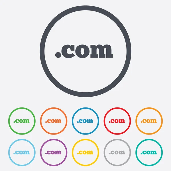 Domein com teken pictogram. topniveaudomein voor internet — Stockvector