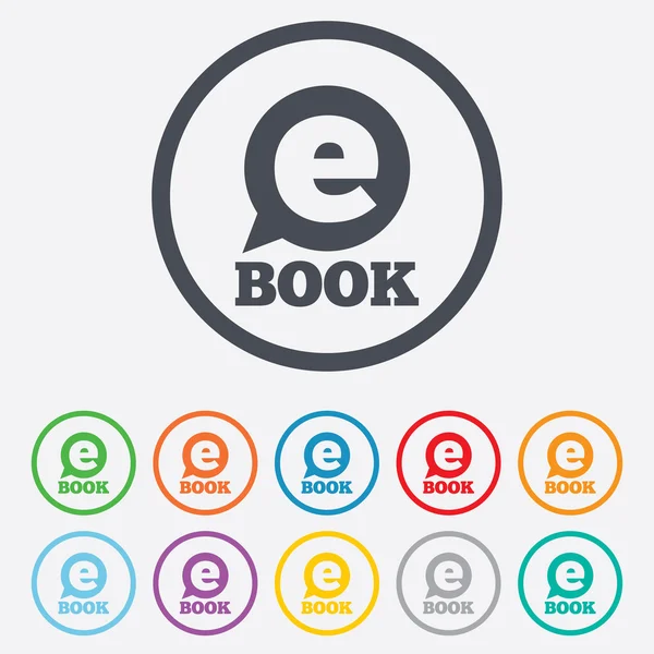 E-Book-Zeichen-Symbol. Symbol für elektronische Bücher. — Stockvektor