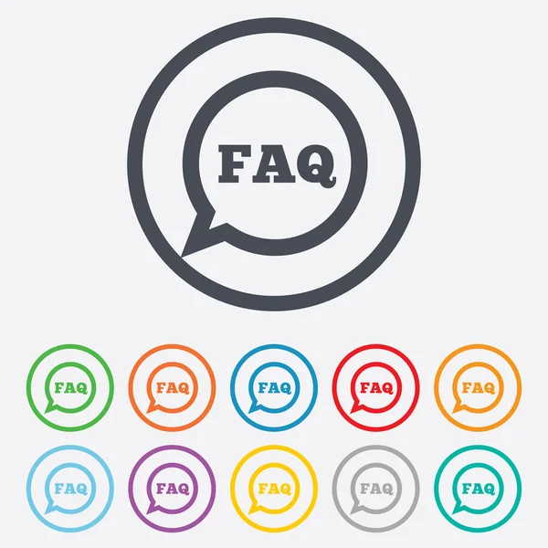FAQ znak ikona informacje. pomoc symbol. — Wektor stockowy