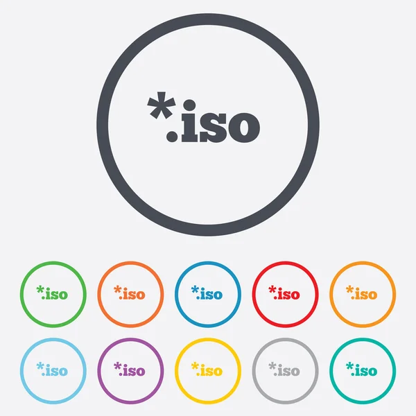 Archivo icono ISO. Descargar archivo de unidad virtual . — Vector de stock