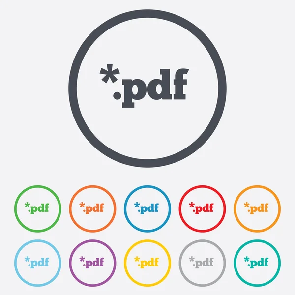 Fichier PDF icône du document. Télécharger le bouton pdf . — Image vectorielle