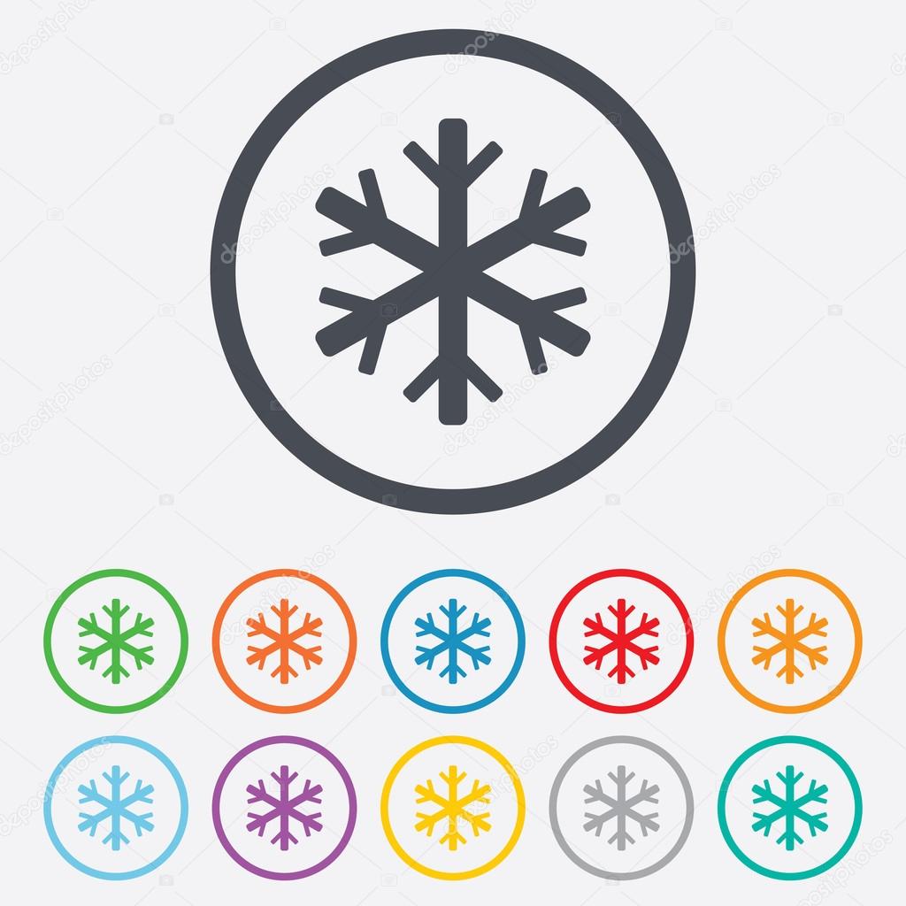 Snowflake sign icon. Air conditioning symbol.