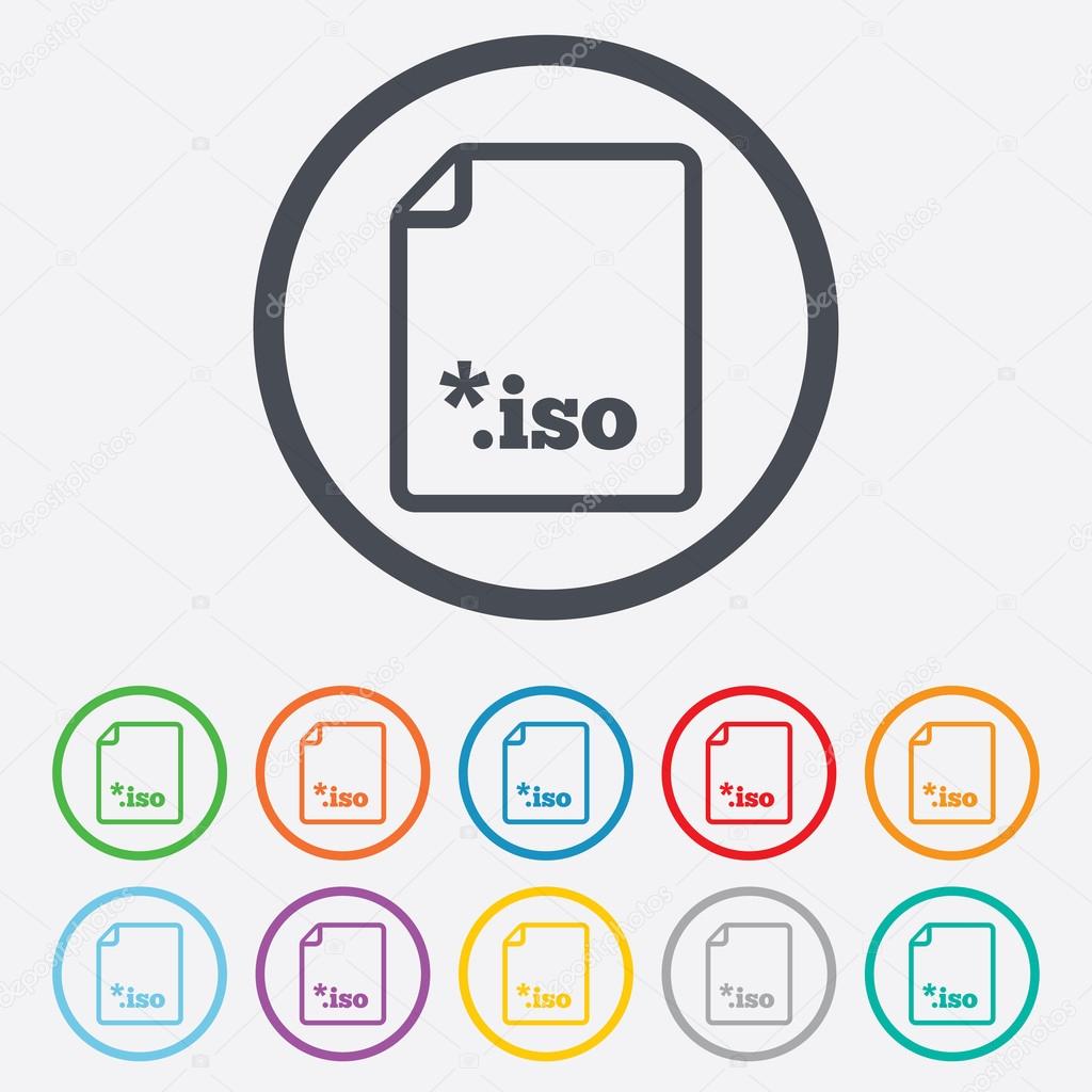 Иконка ISO Файла. Загрузить Файл Виртуального Диска. Векторное.