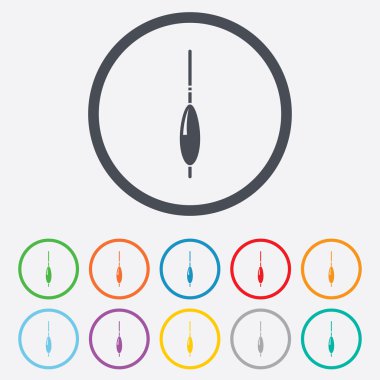 Balıkçılık işareti simgesi. float bobber sembolü.