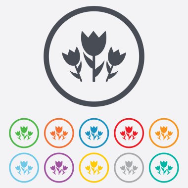 çiçek simgesi imzala. gül sembolü.