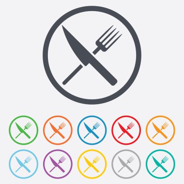 Gıda işareti simgesi. çatal simgesi. bıçak ve çatal.