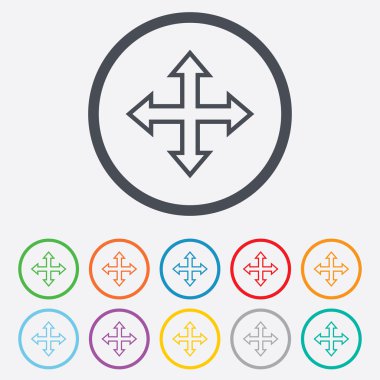 tam ekran işareti simgesi. ok simgesi.