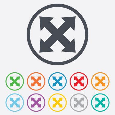 tam ekran işareti simgesi. ok simgesi.