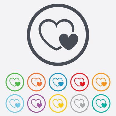 kalp işareti simgesi. aşkın sembolü.