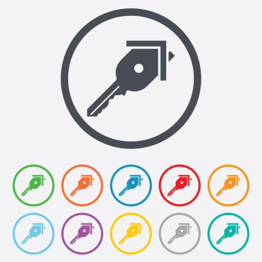 anahtar evi işareti simgesi. araç kilidini.