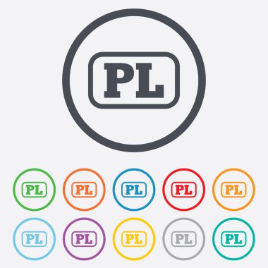 Lehçe dil işareti simgesi. pl çeviri