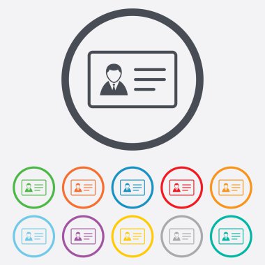 identiteitskaart teken pictogram. identiteitskaart badge symbool.