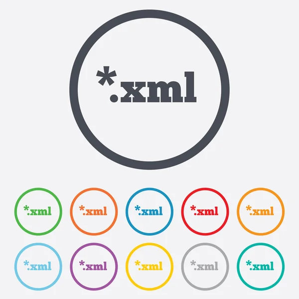 Document bestandspictogram. Download XML-knop. — Stockvector