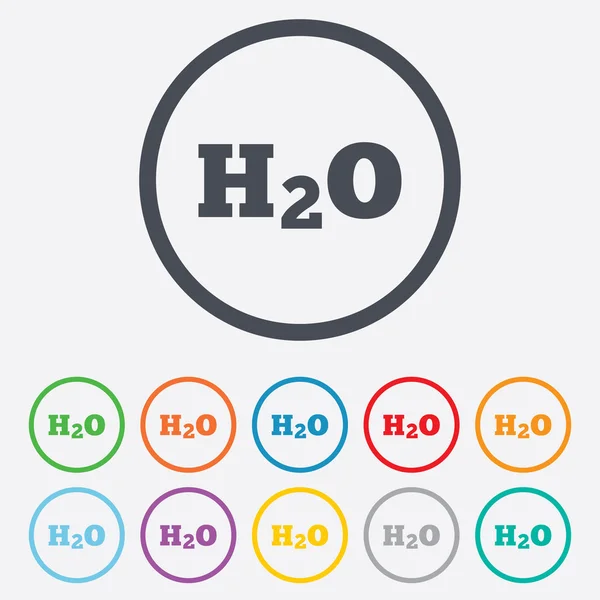 H2O woda wzór znak ikona. Chemia symbol. — Wektor stockowy