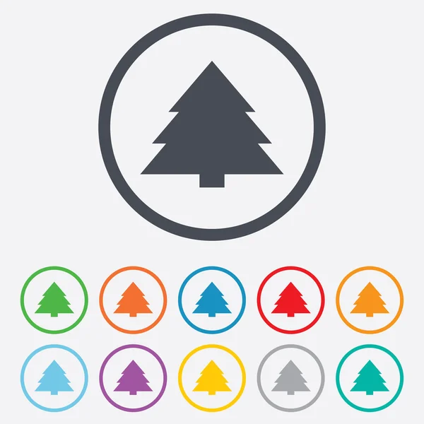 Noel ağacı işareti simgesi. tatil düğmesi. — Stok Vektör