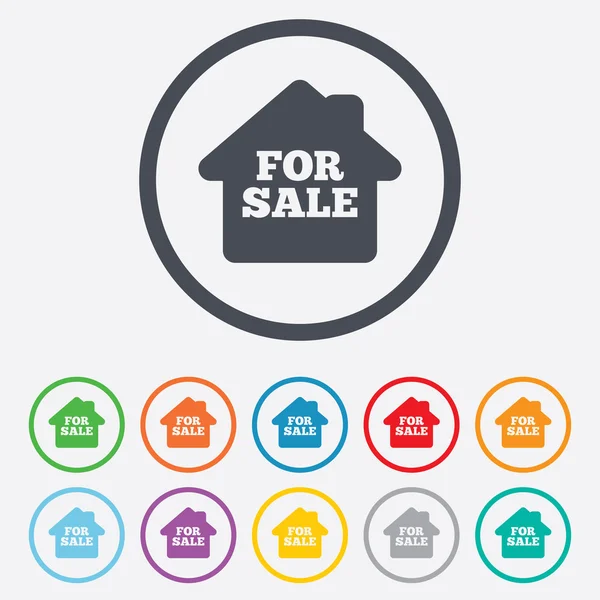 For sale sign icon. Real estate selling. — Stock Vector