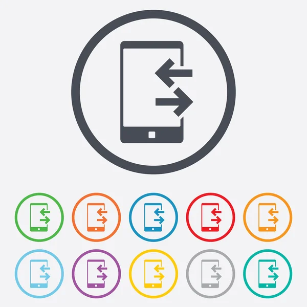 Incoming and outcoming calls sign icon. — Stock Vector