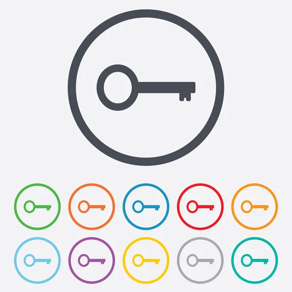 Ícone do sinal chave. Desbloquear símbolo ferramenta . — Vetor de Stock