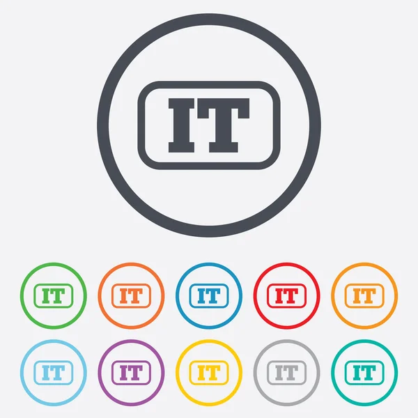 Italiaanse taal teken pictogram. het Italië vertaling — Stockvector