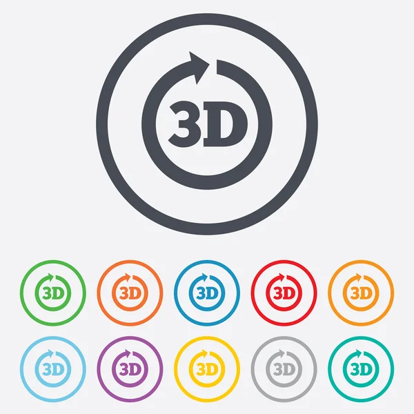 3D ikona znak. 3D nowy symbol technologia. — Wektor stockowy