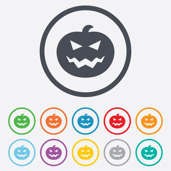 Icono de signo de calabaza de Halloween. Fiesta de Halloween . — Vector de stock